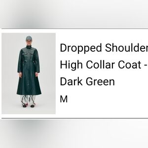 STINE GOYA Forest Green Leather Coat $700